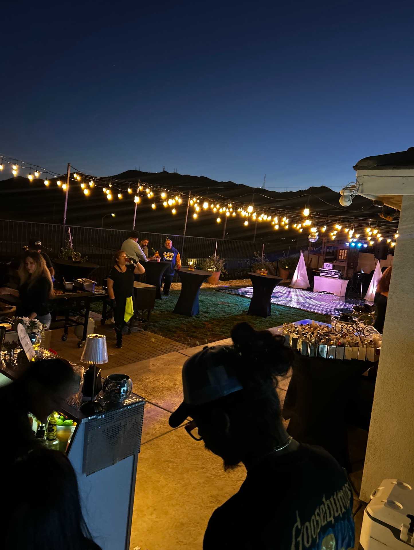 Bleeps Events team producing an outdoor evening celebration